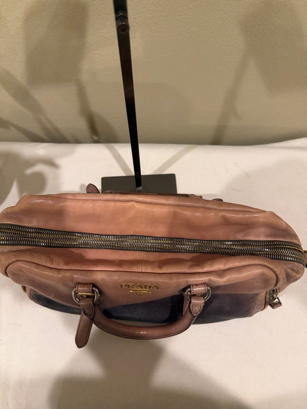 Prada Glace Calf Ombré Bauletto Bag - Picture 3 of 12
